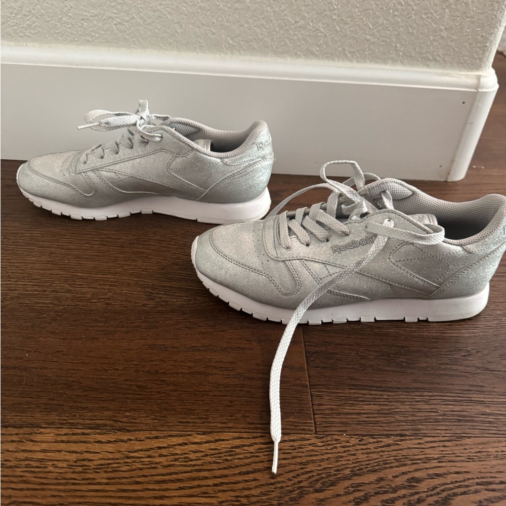 Reebok Women's Metallic Silver Sneakers